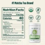 Jade Leaf Matcha Organic Cafe Style Sweetened Original Matcha Latte Mix - 17.6oz - Image 4