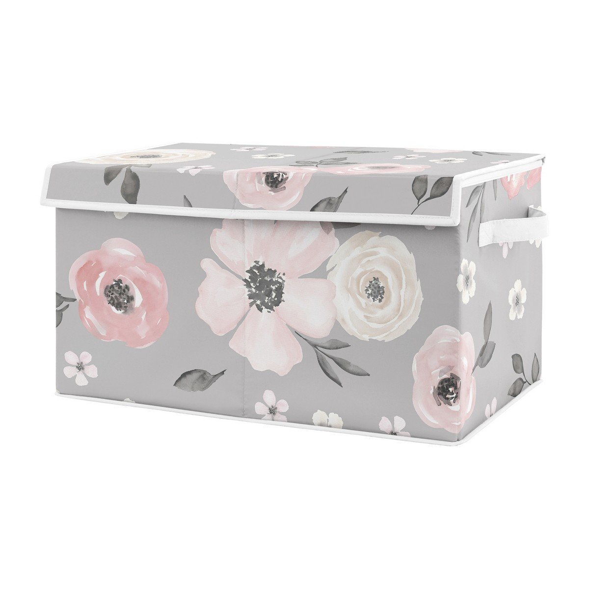 GUEST_1448d427-0e31-491d-ac0f-8ba65dac8d4c.jpg Sweet Jojo Designs Girl Fabric Storage Toy Bin Watercolor Floral Grey and Pink - Image 1