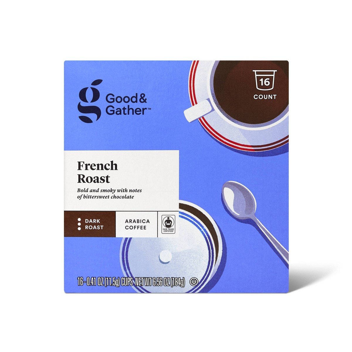 GUEST_15c12214-dfbf-40cb-8c9a-c37a5b1d2748.jpg French Roast Dark Roast Coffee - 16ct Single Serve Pods - Good & Gatherâ„¢ - Image 1