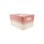 Isaac Jacobs 2pk 7"x8.11" Decorative Storage Ombre Bin Pink - Image 5