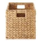Casafield 10.5" x 10.5" Water Hyacinth Storage Baskets, Natural - Set of 6 Collapsible Cubes, Woven Bin Organizers for Bathroom, Bedroom, Laundry - Image 4