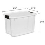 Sterilite 30 Quart (6 Pack) & 18 Quart (6 Pack ) Clear Plastic Stackable Storage Container Bin Box Tote with White Latching Lid Organizing Solution - Image 3