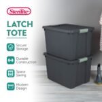 Sterilite 24 Pack 20 Gallon Latch Tote, Stackable Plastic Storage Bin Container - Image 4