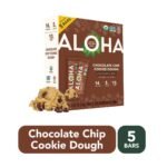ALOHA Chocolate Chip Cookie Dough Plant-Based Protein Bars - 14g Protein - 9.88oz/5ct
