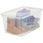 IRIS 58 Qt Plastic Storage Bin Tote Organizing Container with Latching Lid, Clear - Image 5