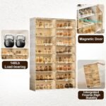 BALHAM TRADE-40 Pairs Shoes storage box Fast Installation with Clear Magnetic Door Foldable 10Tier-2Row 13.4"D x 35"W x 70.2"H - Image 4