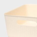 5.51''x13.78'' Ribbed Speckle Decorative Storage Bin Medium Cream - Brightroomâ„¢ - Image 3