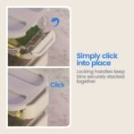 Click in Place 3qt Clear Shallow Slim Plastic Storage Bin with White Latch for Home and Office Organization - Brightroom™ - Image 6