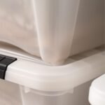 IRIS 19 Qt Stackable Plastic Storage Bins with Lids- Discreet- Pearl, 6Pk - Image 6