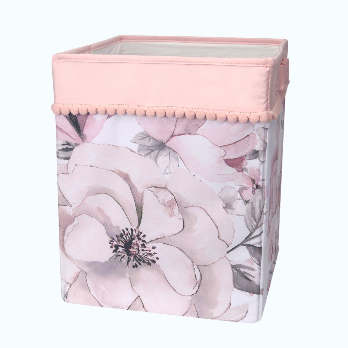 GUEST_1a2628a6-ab96-4a9f-add8-2458be52bb0e.jpg Lambs & Ivy Signature Botanical Baby Storage/Hamper - Pink, Floral - Image 1