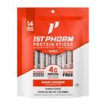 1st Phorm Sharp Cheddar Protein Mini Meat Sticks - 7oz/14ct