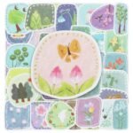 Unique Bargains Waterproof Stickers for Valentine's Day Surprise Laptop Water Bottle Scrapbook Multicolor 50 Pcs Spring Fresh