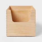 Large Stackable Kids' Wood Storage Bin Natural - Pillowfort™