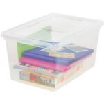 IRIS 58 Qt Plastic Storage Bin Tote Organizing Container with Latching Lid, Clear - Image 3