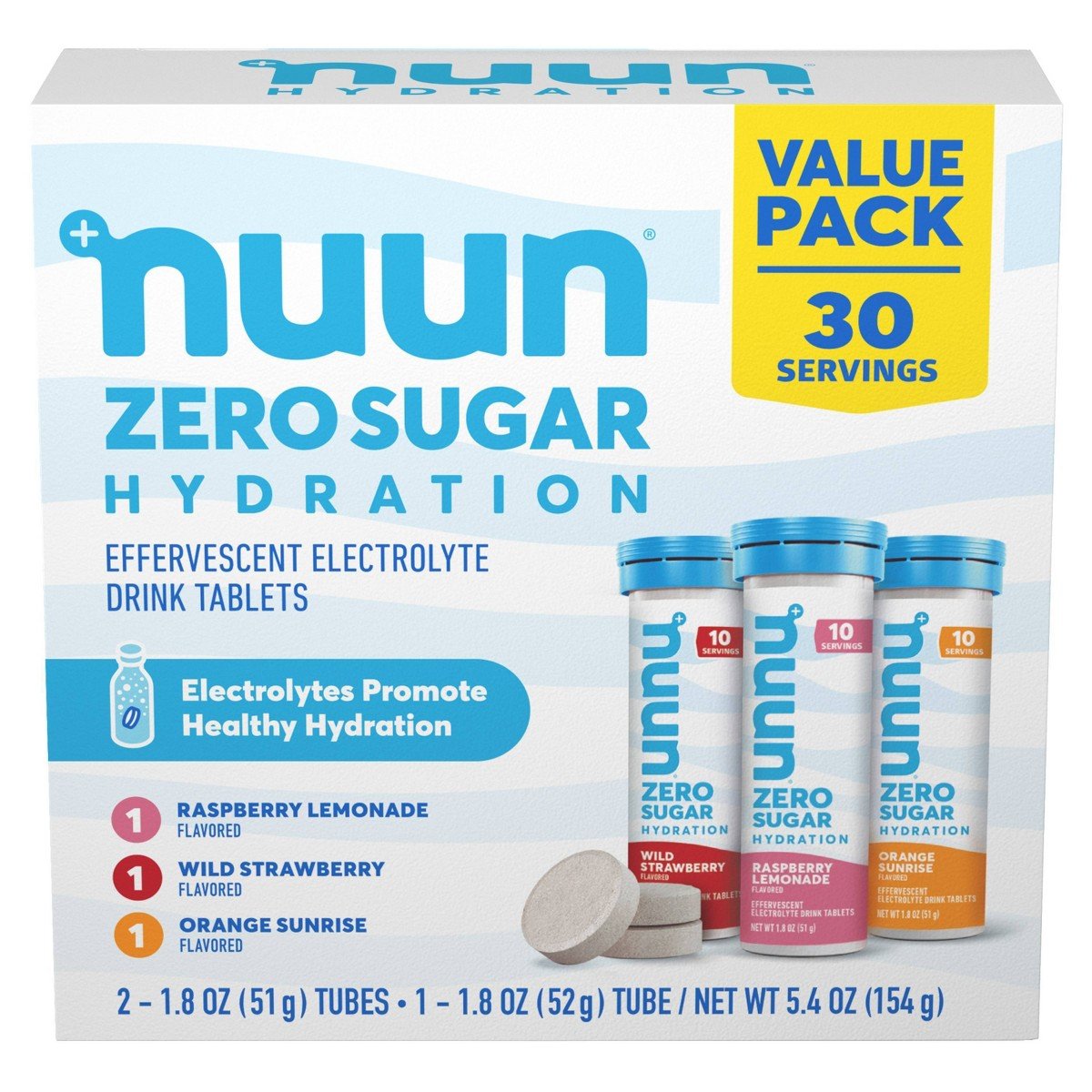 GUEST_1ae7b5da-7ecc-47be-8519-c1acb0e25e09.jpg nuun Zero Sugar Variety Pack Energy and Sports Drink - Mixed Fruit - 5.4oz/30ct: Dissolving Tablets, Non-Caffeinated - Image 1