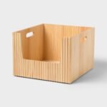 Large Wood Bin Open Front Natural - Brightroom™