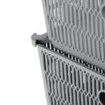 Simplify 2pk Slide and Stack Shelf Storage Tote Small Gray: Polypropylene Decorative Bins, 6.5" H x 4.5" D x 11" W - Image 6