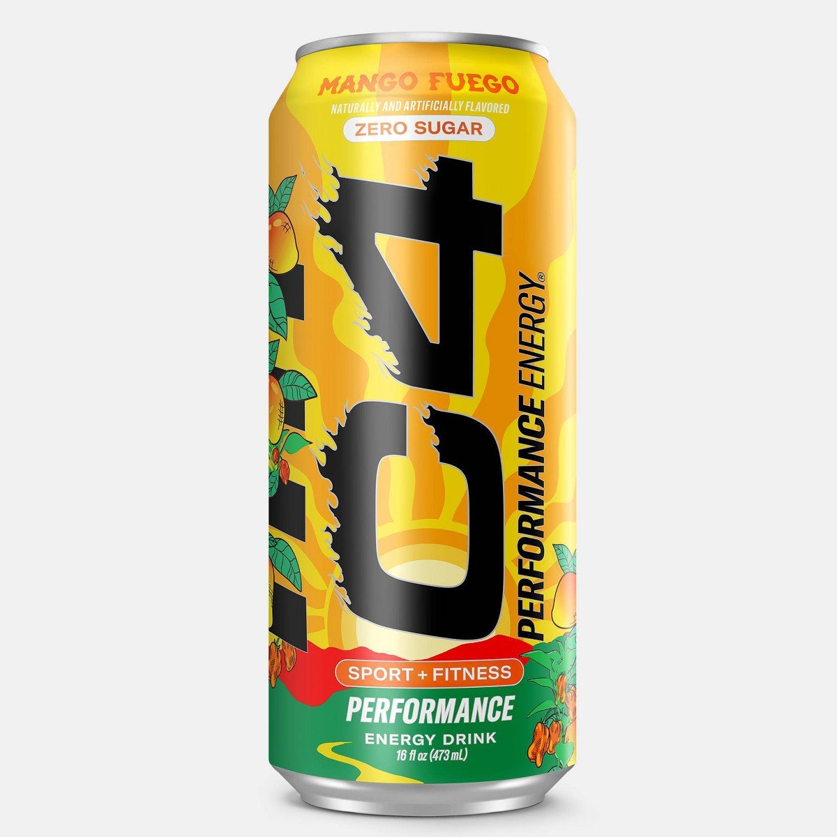 GUEST_1d28ed2f-4dc2-4c61-ac1a-6a78a01bff89.jpg C4 Performance Mango Fuego Zero Sugar Energy Drink, 16 fl oz: Caffeinated - Image 1