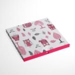 Bacati - Owls Pink/Gray Girls Cotton Storage Box Large - Image 3