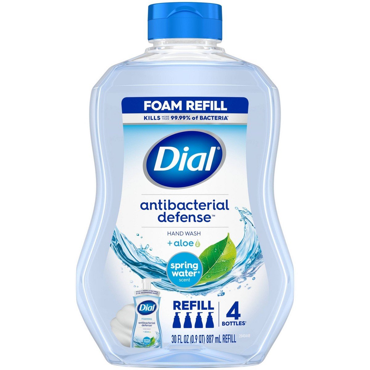 GUEST_1d4ef26b-ef12-4be7-94a5-a103a0011186.jpg Dial Foaming Antibacterial Defense Hand Wash Refill - Spring Water - 30 fl oz - Image 1