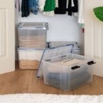IRIS 4pk 44qt Plastic Storage Bins with Sealed Lids Clear Gasket Box Airtight Containers - Image 4