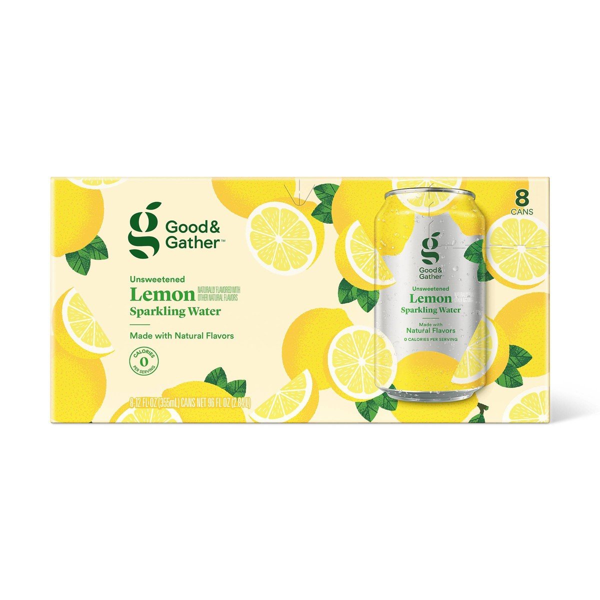 GUEST_1de6ba5f-781d-4c40-b2ea-5785d678d15a.jpg Lemon Sparkling Water - 8pk/12 fl oz Good & Gatherâ„¢ - Image 1