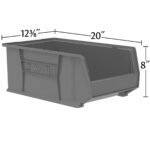Akro-Mils 3 Pack AkroBins Plastic Storage Bins, Space-Saving Organizers, Blue - Image 2