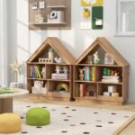 BALHAM TRADE-5-Cubby Toy Storage Organizer for Playroom Classroom Nursery Daycare Ideal Natural 4.5"D x 13.5"W x 42.5"H - Image 2
