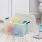 IRIS 33 Qt Stackable Plastic Storage Bins with Lids and Latching Buckles, Pearland, 8Pk - Image 5