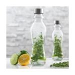 JoyJolt Spring Glass Water Bottles with Stainless Steel Cap - 18 oz - Set of 6 - Image 5