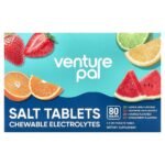 Venture Pal Salt Tablets Chewable Electrolytes, Variety Pack, 80 Tablets