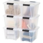 IRIS 19 Qt Stackable Plastic Storage Bins with Lids- Discreet- Pearl, 6Pk - Image 7