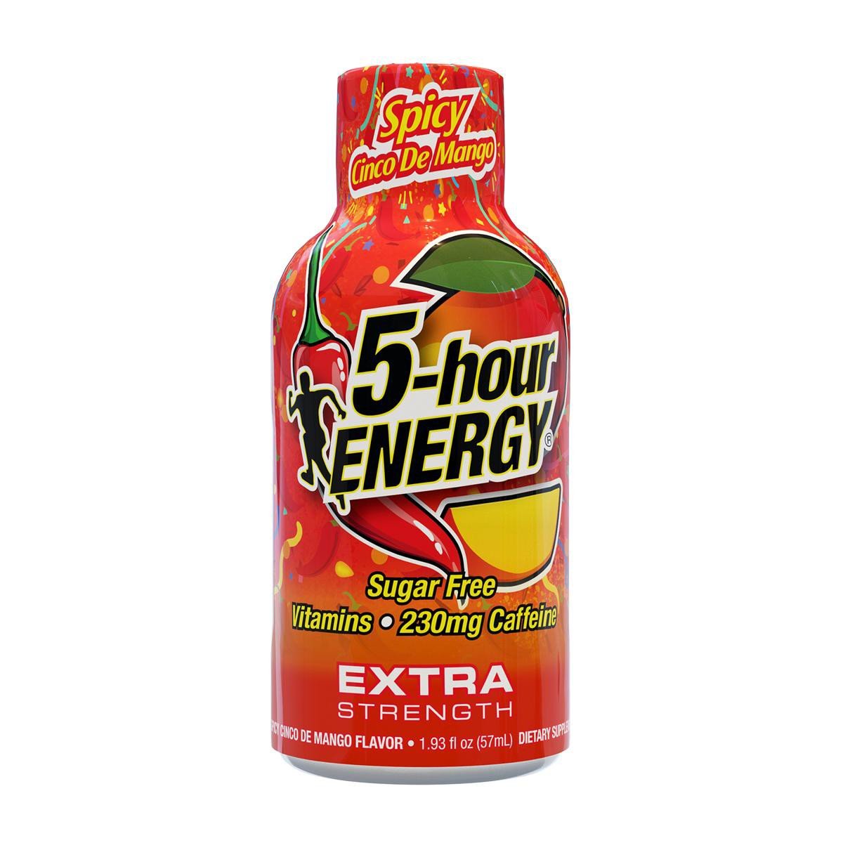 GUEST_1f75669b-4fc3-447e-ae3b-01095b089b89.jpg 5-hour ENERGY Extra Strength Shots, Cinco De Mango Flavor, 1.93 Fl Oz, 12 Pack - Image 1