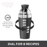 Oggi 23oz Dial A Drink Cocktail Shaker Black: Stainless Steel, 10" Height, 23oz Capacity, Hand Wash, 0.96 lbs - Image 5