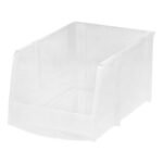 IRIS Jumbo Bin Clear: Stackable Plastic Utility Storage for School Supplies, 14.75" x 10" x 8"