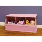 Badger Basket Three Bin Stackable Storage Cubby - Pink - Image 3