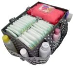 Bacati - Elephants White/Gray Storage Caddy - Image 3