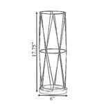 Vintiquewise Gold Round Vertical Design Umbrella Holder Stand for Indoor and Outdoor with Drip Water Tray - Image 5
