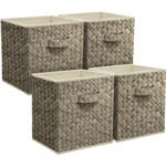 Sorbus 4 Pack 11 Inch Foldable Storage Cubes with Handle - Organization & Storage Baskets for Shelves, Closet and more