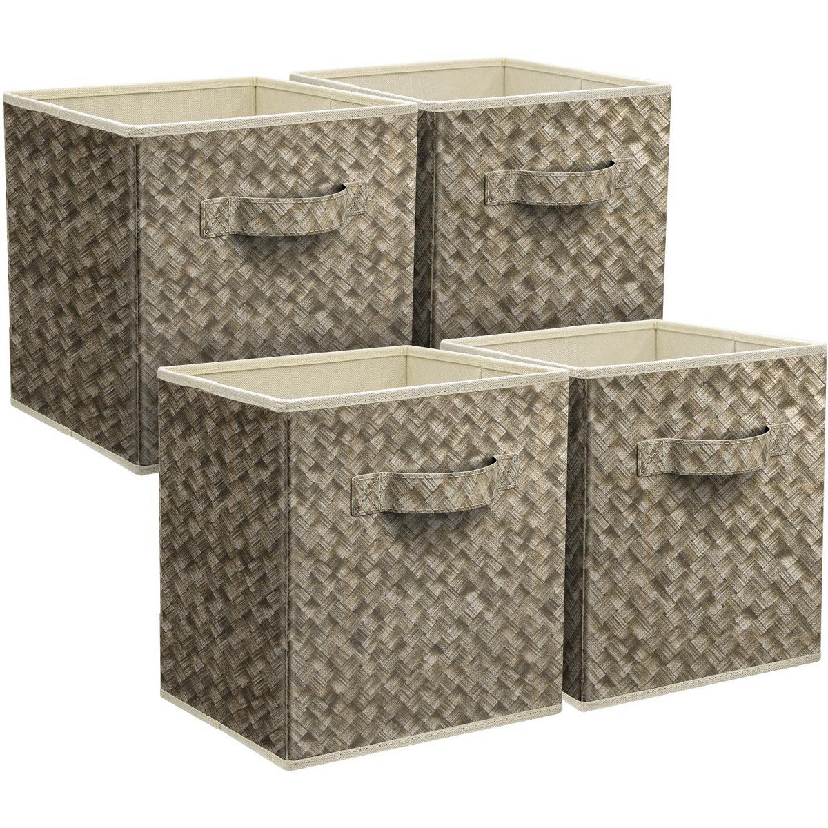 GUEST_20e6ca98-00e3-4c1a-8ad3-5688f1400533.jpg Sorbus 4 Pack 11 Inch Foldable Storage Cubes with Handle - Organization & Storage Baskets for Shelves, Closet and more - Image 1