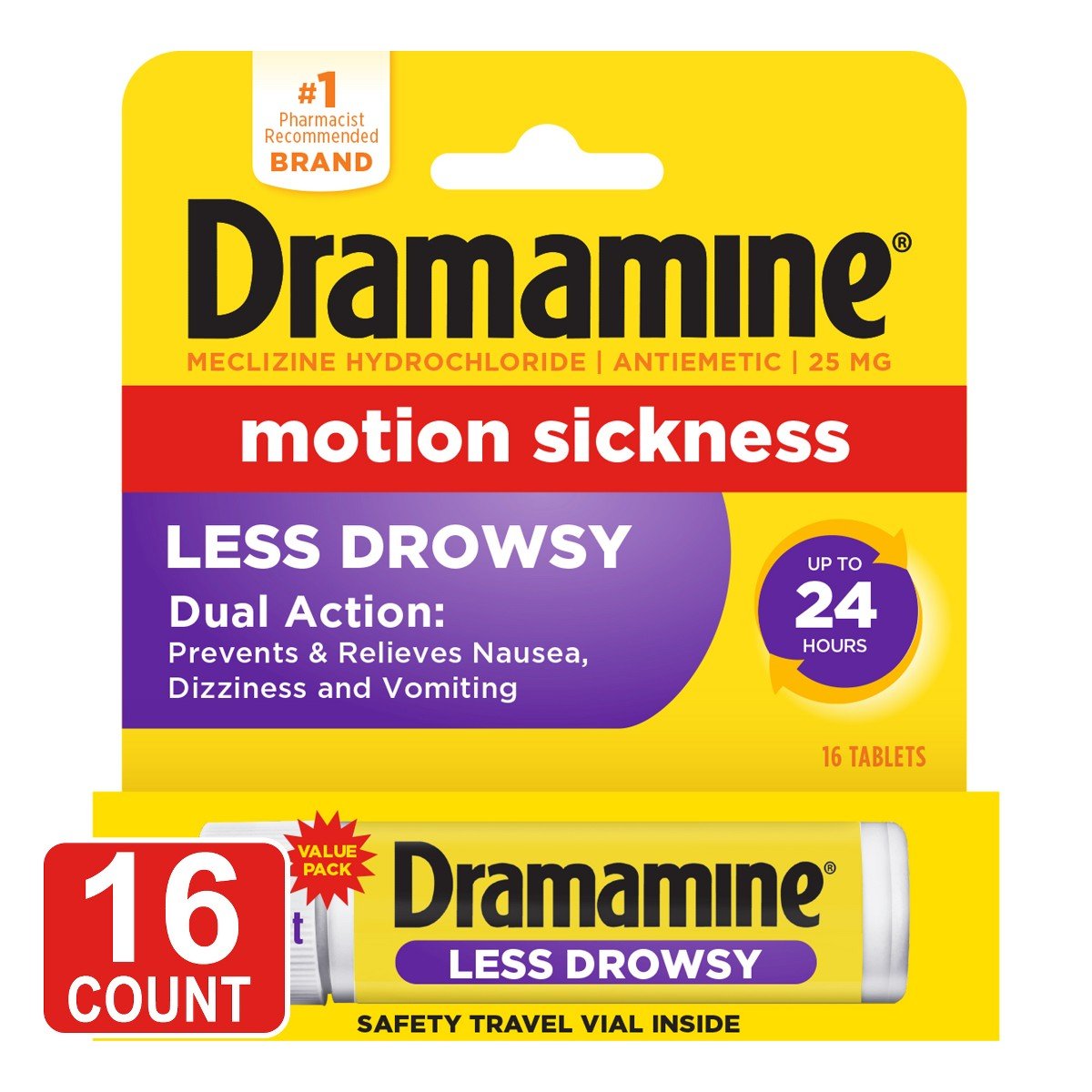 GUEST_2199e827-b714-43ce-8f9f-5f5440725f73.jpg Dramamine All Day Less Drowsy Motion Sickness Relief Tablets for Nausea, Dizziness & Vomiting - 16ct - Image 1