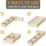 4 Pack Under Bed Storage Bins with Lids - 10" High Large Organizers for Bedroom, Closet, Clothes, Bed Sheets (Gray) - Image 5