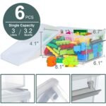 Summit Adventure 6 Packs Small Storage Bins with Lids 3.2 QT Plastic Storage Containers for Organizing Stackable Clear Storage Boxes - Image 2