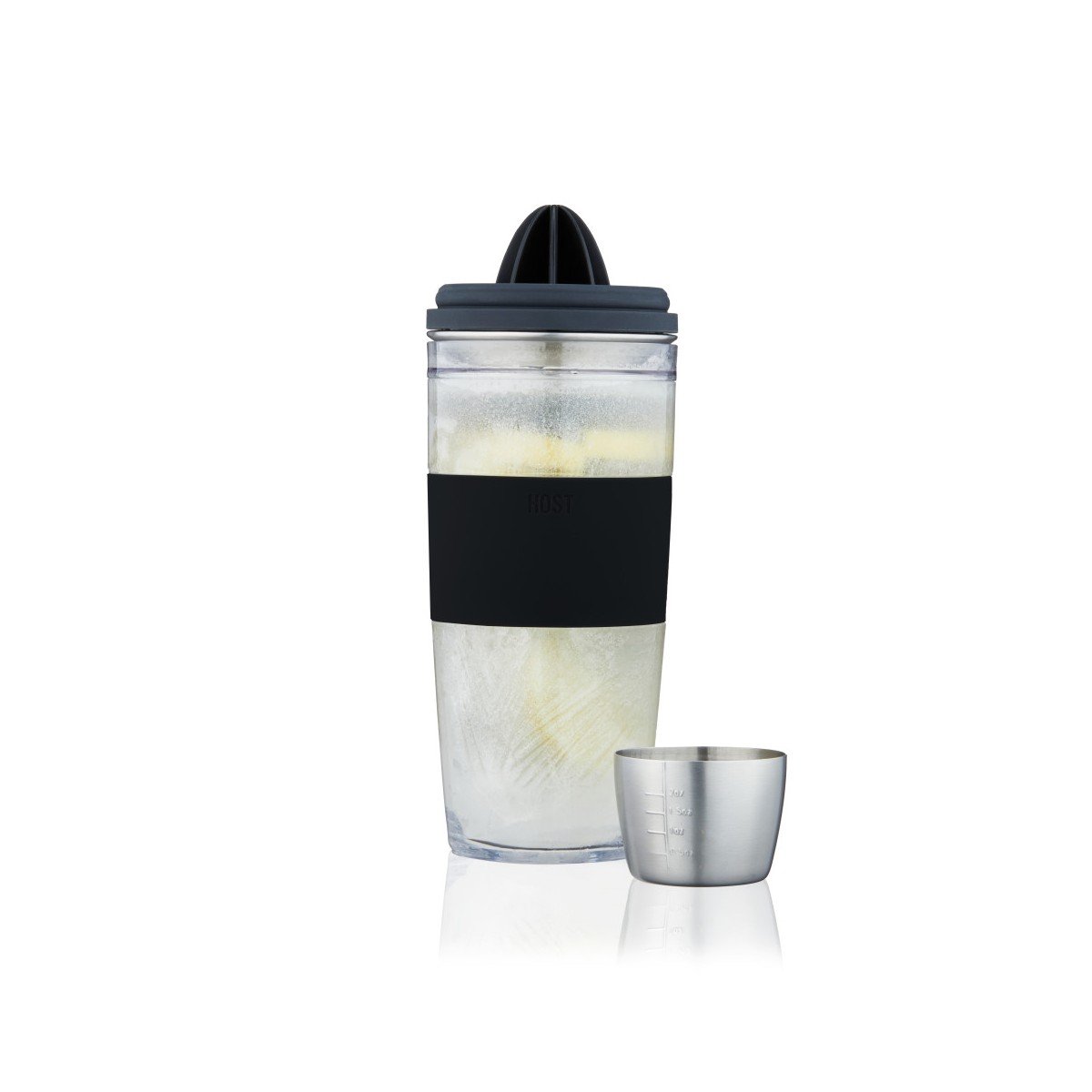GUEST_229bfb1e-eae1-475a-80c4-1abe14748465.jpg Host Freeze Cocktail Shaker, 20oz Drink Tumbler with Built-in Citrus Reamer, Strainer, Jigger Cap for Travel, Outdoor Party, Stainless Steel & Plastic - Image 1