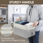 4pc Collapsible Fabric Storage Bin Cloth Baskets - HOMLUX: 15"x11"x9.5" with Handles - Image 6