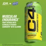 C4 Performance Jolly Rancher Green Apple Energy Drink, 16 fl oz: Caffeinated - Image 2
