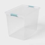 86qt Deep Clear Storage Bin with Latches - Brightroom