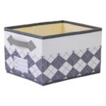 REGALWOVEN Printed Fabric Collapsible Spacious Versatile Open Storage Bins 1 Pc Light Black 8.7*11.4*6.7in - Image 8