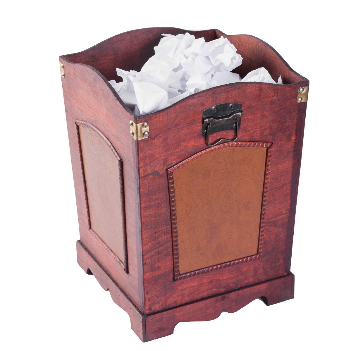 GUEST_25dd5e4c-6ed4-4923-a0e7-9b9ae8f2cce6.jpg Vintiquewise Antique Wooden Waste Can - Bin with Handle - Image 1