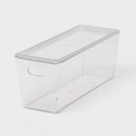 5L Stacking Clear Bin with Lid - Brightroomâ„¢: PET, Stackable, Universal Storage, Handles, 13.77" x 5.11"